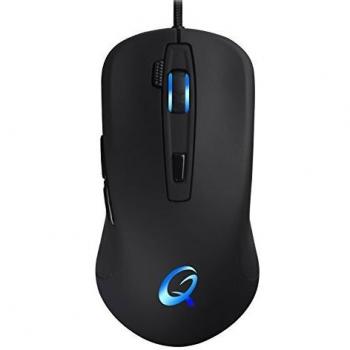 Souris Gaming Qpad DX‑5 : 7 Boutons Laser, Noir, Droitière, Filaire