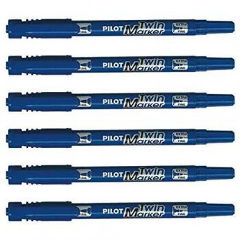 PILOT Permanent-Marker, Twin Marker, extra fein, blau