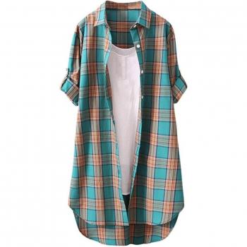 Chemise urbaine à carreaux pour femmes