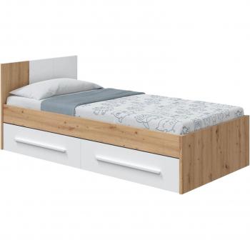 Cama infantil con cabecero y cajones