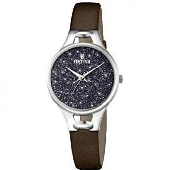 Festina Quarzo Analogue per Donna – Cinturino Pelle Grigia Mademoiselle F20334/3