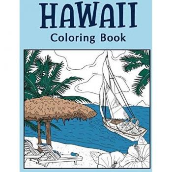 Hawaii Coloring Book, Coloring Books for Adults