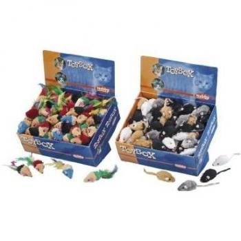 Topi di Pelliccia 5 cm, Mix – Spassone per Gatti