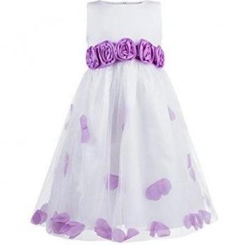 Vestido de Princesas Disney para niña, Dama de Honor, color violeta, 6-7 años