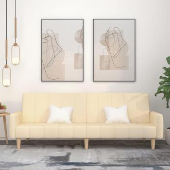 Sofá cama de 2 plazas estilo moderno crema