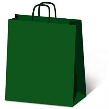 Sacchetti da regalo Rex-Sadoch Allegra tinta unita Dark 26x12x36 cm verde conf. da 25