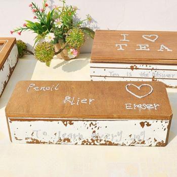 Caja de té y café de madera con diseño de almacenamiento transparente