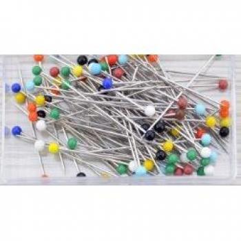 Épingles droites pour quilting, 100 pièces colorées