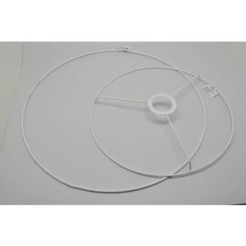 Assemblage armature abat-jour conique Blanc (MÉGACRÉA) 20 × 40 cm