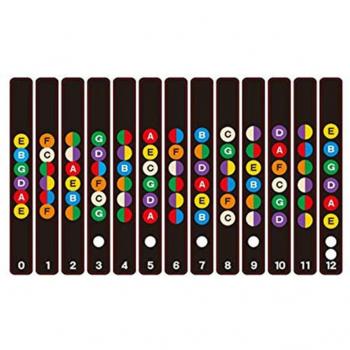 Peigne adapté avec autocollants de notes pour guitare