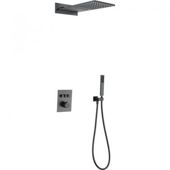 KROOS® Conjunto de ducha Gun Metal con cascada