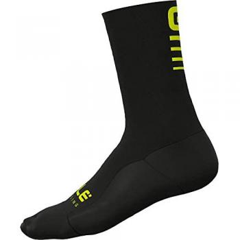 Meias Alé Strada 2.0 Preto Amarelo Neon