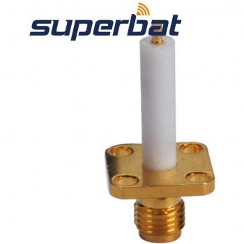 Superbat SMA 4-Loch Tafelmontage Weiblich mit Langem Dielektrikum und RF Koaxialstecker