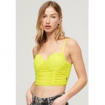 Bustier Court Jaune en Mesh pour Femme Superdry