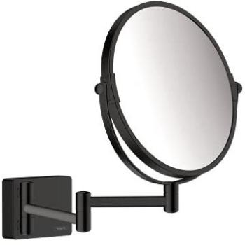 AddStoris Matte Black Round Shaving Mirror, Wall Mounted by Hansgrohe