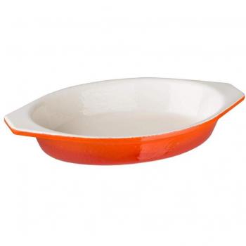 Vogue Oval Gratin Roaster (Orange Cast Iron)