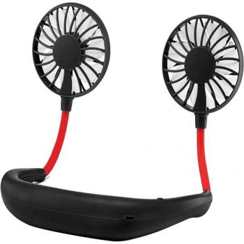 USB Mini Hanging Neck Fan – Small Leafless Cooling Device