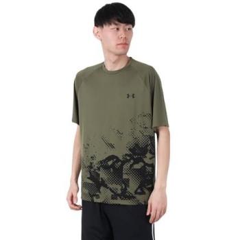 Under Armour T Shirt Tech Fade Marine OD Green Black L