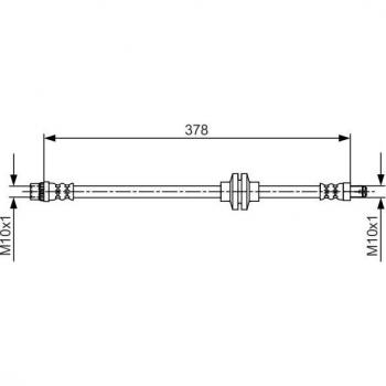 BOSCH Vorderachse Bremsschlauch 1 987 481 707