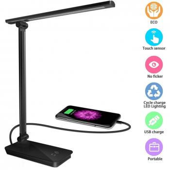 Lámpara de Mesa LED DAMIGRAM, Recargable y Regulable