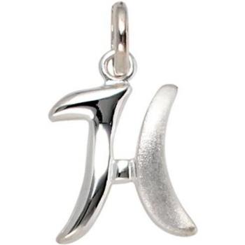 Buchstabenanhänger H 925 Sterling Silber rhodiniert