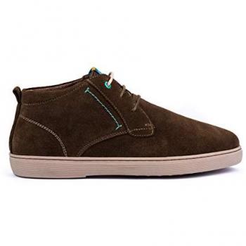 Botas Kaki de Pele Merohe para Homens