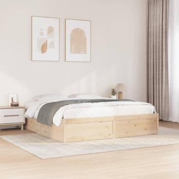 VidaXL Bed Frame 180x200 cm Solid Wood Pine
