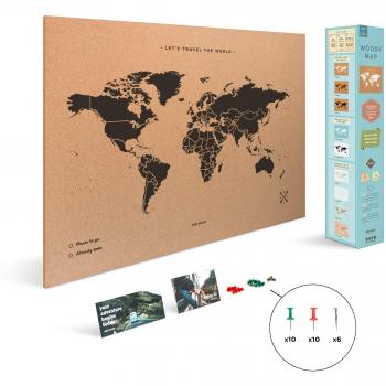 Mapamundi de Corcho Miss Wood XL