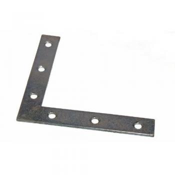 Professional Grade Flat Corner Brace Bracket 100mm x 16mm x 2 mm with a BZP Finish