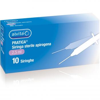 Alvita Siringa Sterile 2,5ml Modello Ago G23 10 Pezzi
