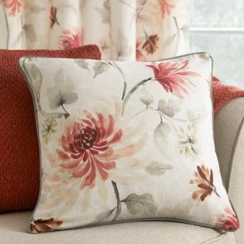 Dreams & Drapes Nadia 43cm Red Cotton Filled Pillow – Watercolor Design