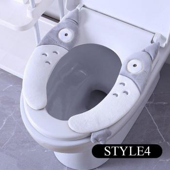 Zachte Toiletbril Cover voor de Winter met Cartoon Motief