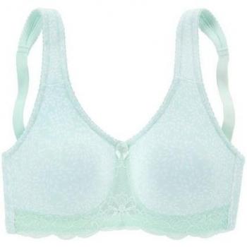 Damen-BH Nuance Entlastung – Ohne Bügel, klassisch, 85B, Grün/Mint-Weiß