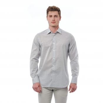 Elegant Gray Cotton Shirt for Men