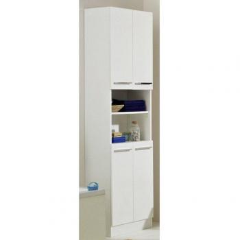 White Gloss Bathroom Cabinet 195.5cm H
