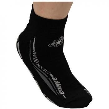 Calcetines técnicos antideslizantes yoga pilates fitness adultos negro plata