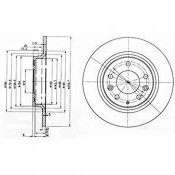 DELPHI Disque de frein G25Y26251A
