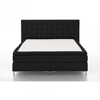 Boxspringbett Anni, Komplettbett mit Bonnell-Federkernmatratze und Topper