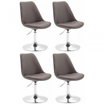 Sedie da pranzo Maverick grigio scuro, set da 4