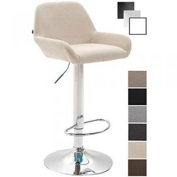 Siège de Bar Pivotant Braga en Tissu Crème