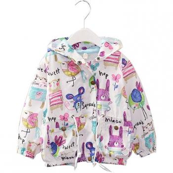 Veste de printemps avec capuche pour filles