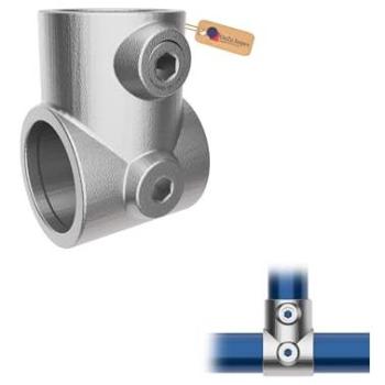 GeZu Impex 42 mm Silver Short Tee Tube Fitting Clamp (Hot‑Dip Galvanised)