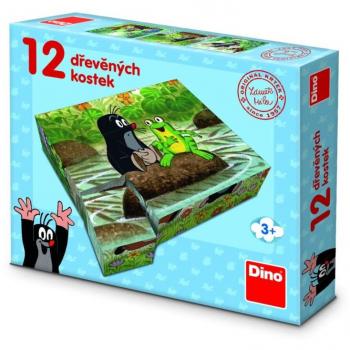 Set di cubi Krtek e animali 12 unità