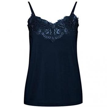 Ichi Marinefarbenes Spitzentop