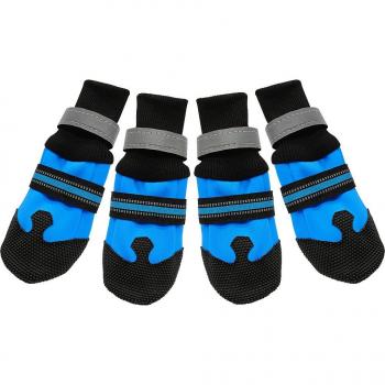 Botas para perros grandes, 4 piezas, con protección para patas, reflectantes y antideslizantes