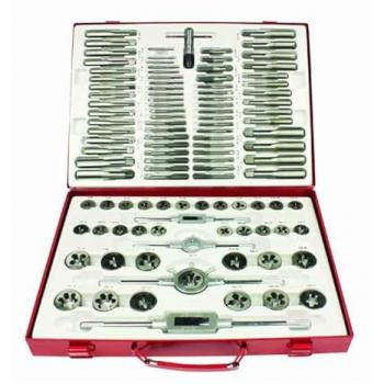 Ensemble tarauds et filières en acier inoxydable 110 pièces MW Tools