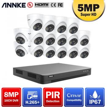 Sistema CCTV SANNCE Annke 16 Canales con Detección PIR