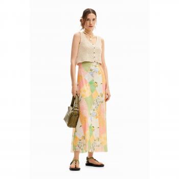 Vestido Midi Algodão Desigual – Tamanho S