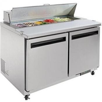 Polar U-Series Double Door Prep Counter Fridge 405Ltr