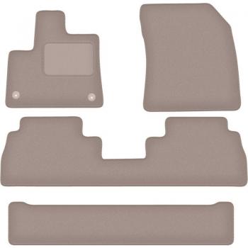 Tappetini in Velluto Beige Compatibili con Citroën Berlingo III Multispace 7 Persone